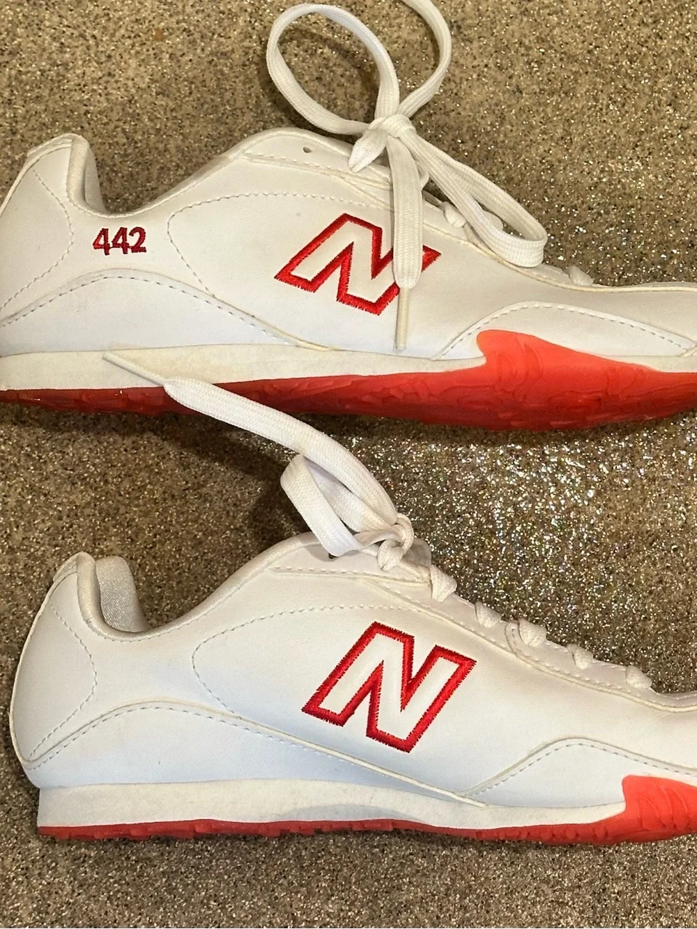 New Balance 442 V2 Team Turf Soccer Shoes White/pink Unisex Size 5